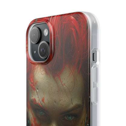 Red Spike Gaze iPhone 15 Plus Case - Soft