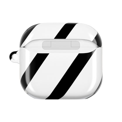 Diagonal Stripes BlackWhite - AirPods Case