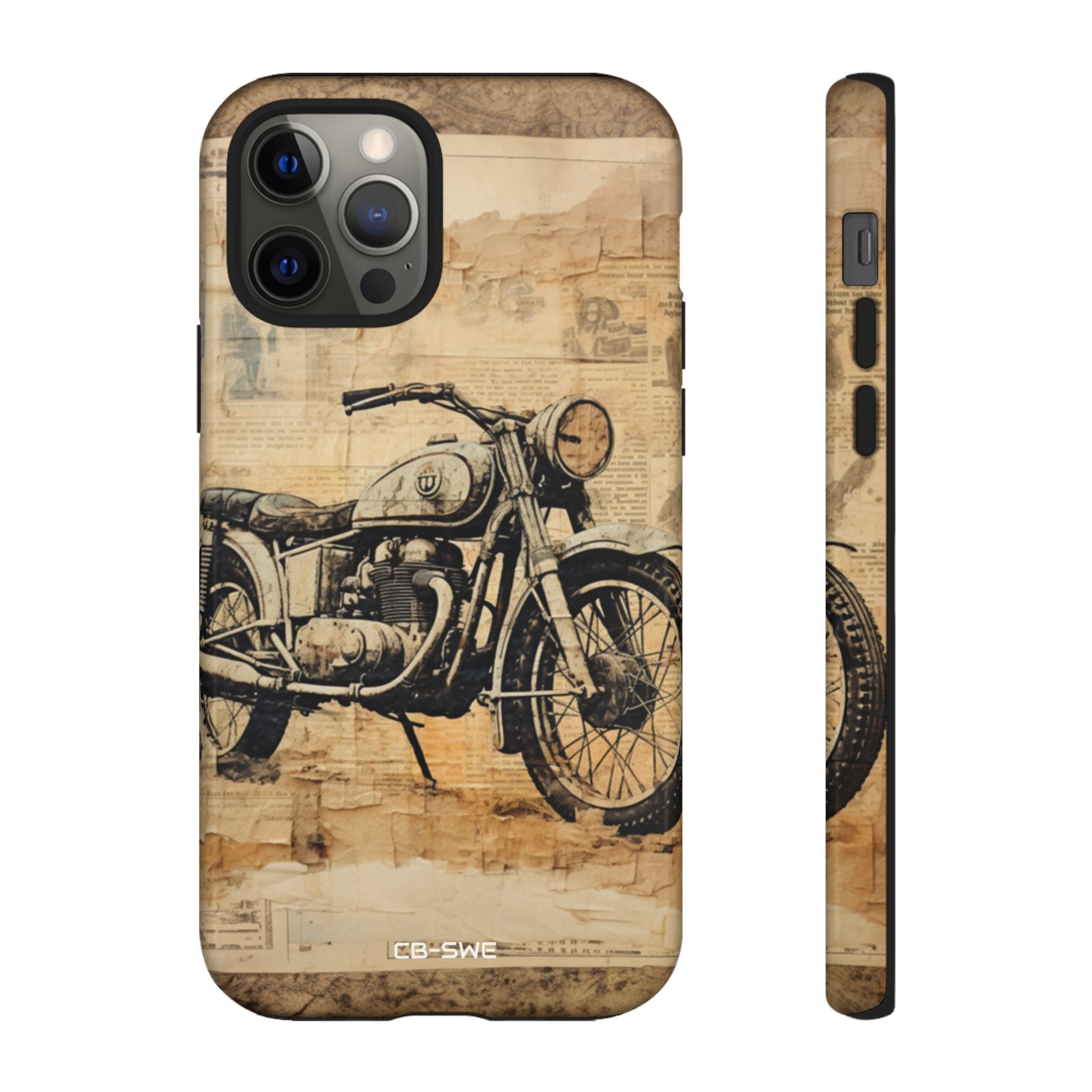 Vintage Motorcycle Collage - iPhone Case