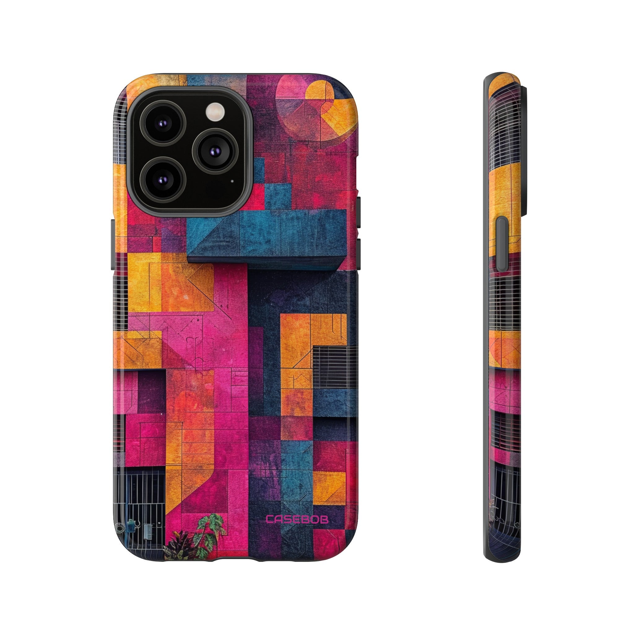 Electric Geometric Vibes - Protective Phone Case