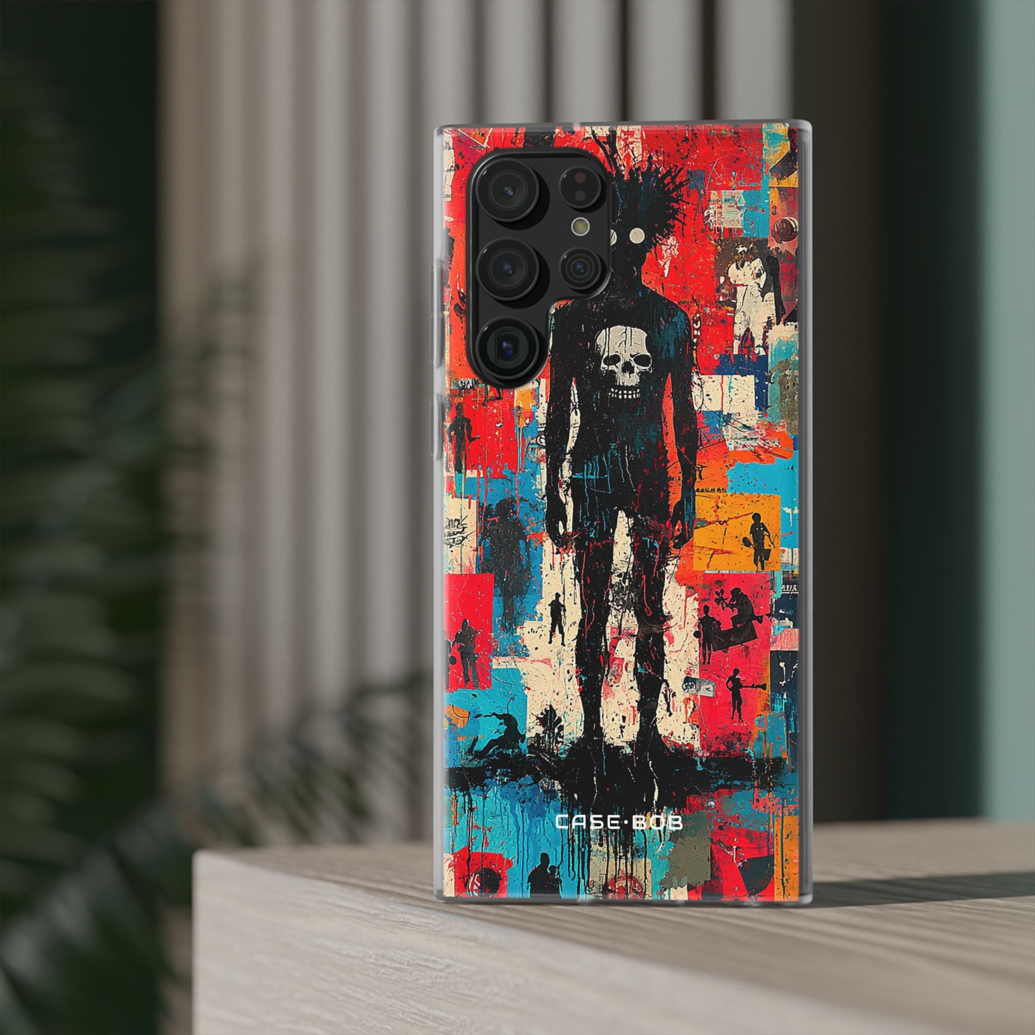 Spiky Skull Silhouette Samsung S22 Ultra Case - Soft