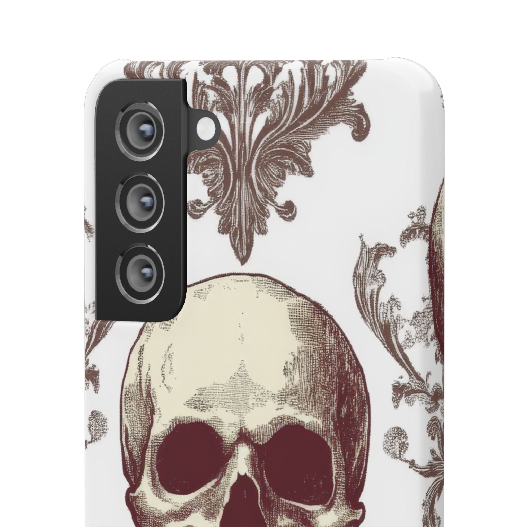 Gothic Skulls and Ornate Foliage Samsung S21 - Slim Phone Case