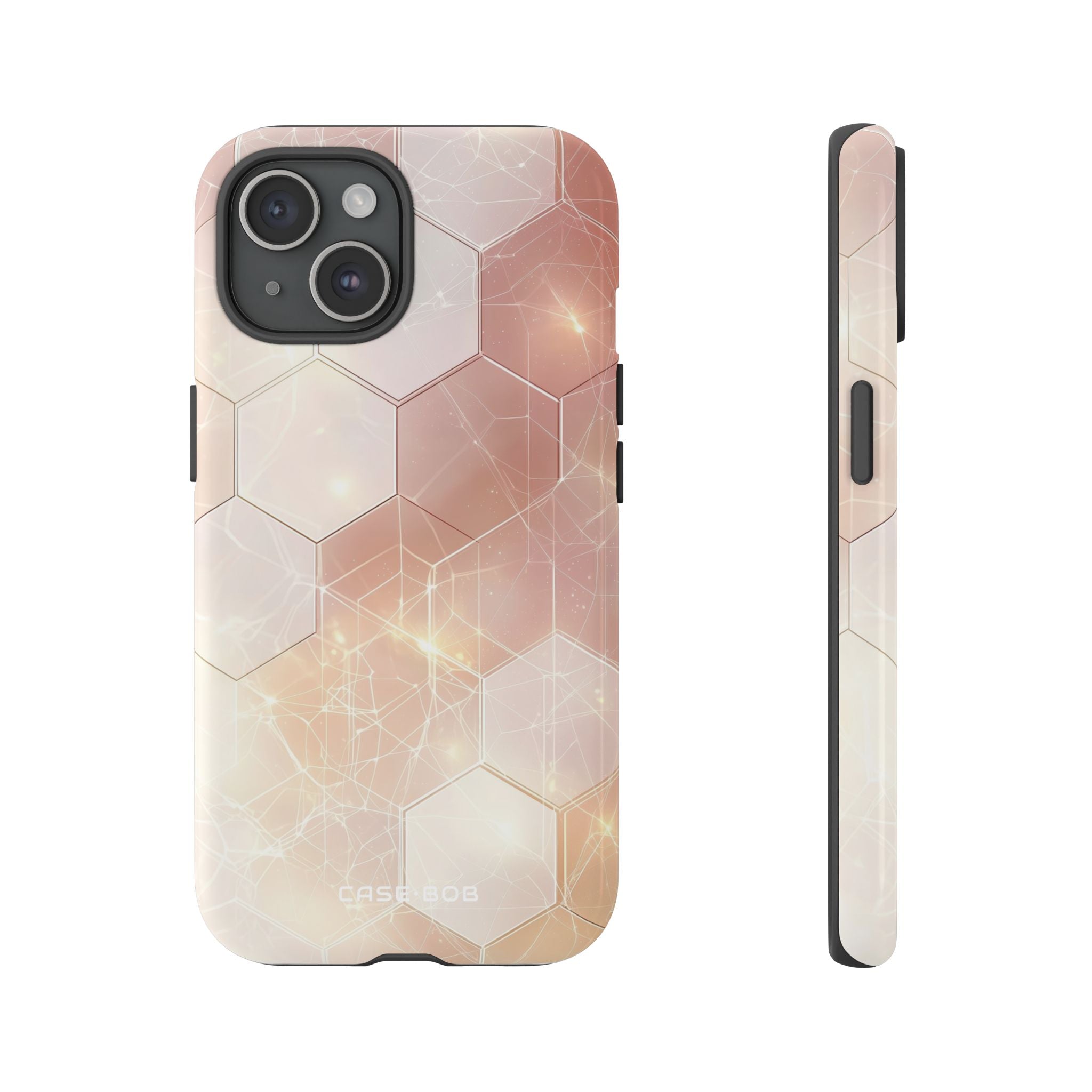 Honeycomb Glow iPhone 15 Case - Tough