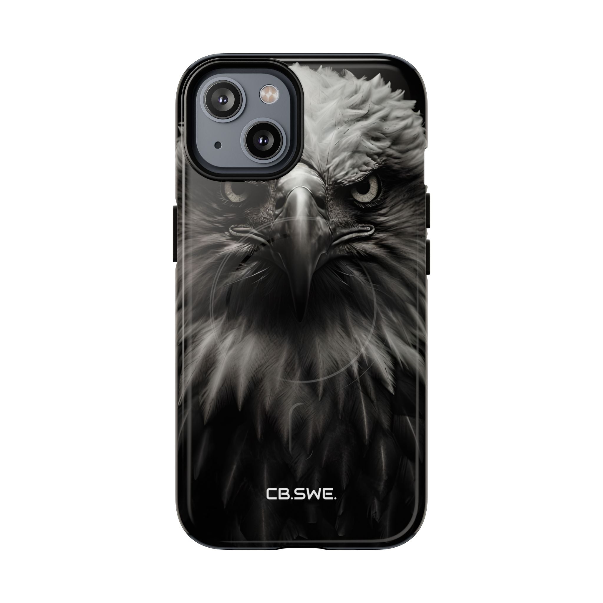 Intense Black and White Close-Up Eagle Head Art iPhone 14 - Tough+