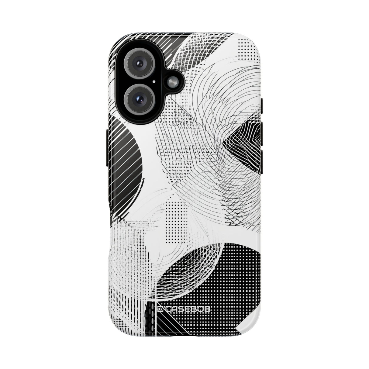 Monochrome Geometric Dance - for iPhone 16