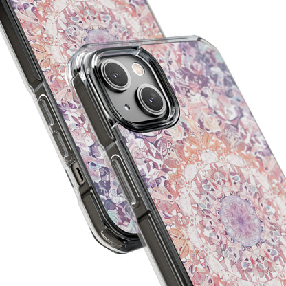 Purple Pink Mandala - Clear Impact iPhone 14 Phone Case