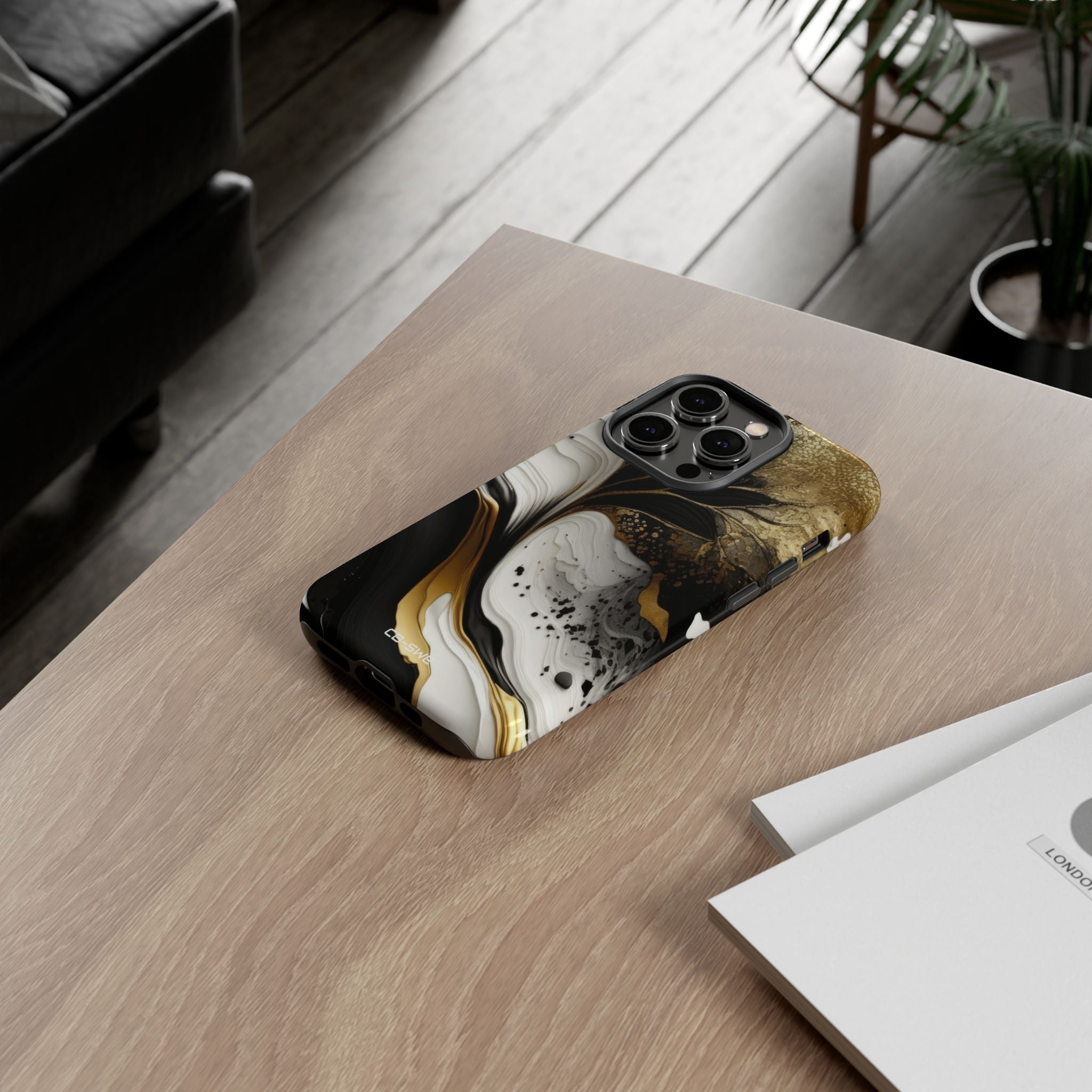Gold Swirl Elegance - iPhone Case