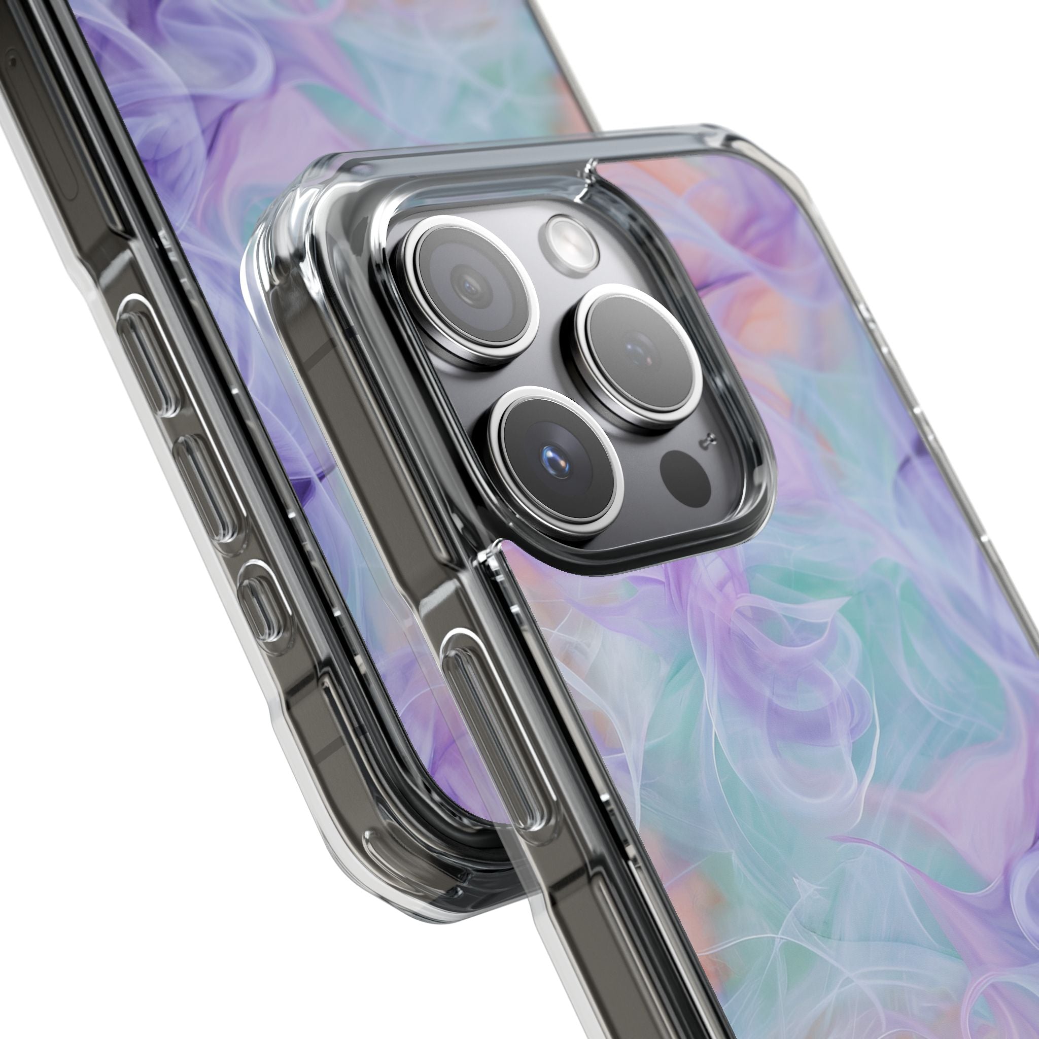 Purple Peach Whirl - Clear Impact iPhone 15 Phone Case