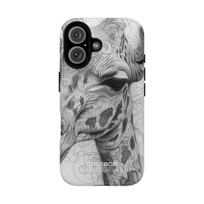 Swirling Giraffe Art iPhone 16 - Tough+