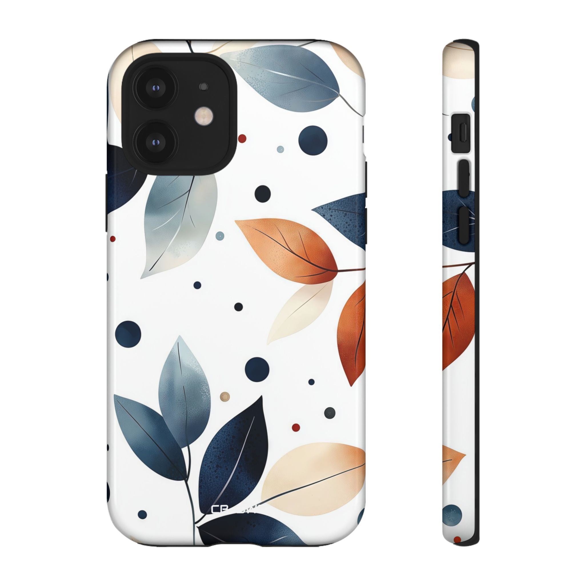 Leaves And Circles - iPhone Case