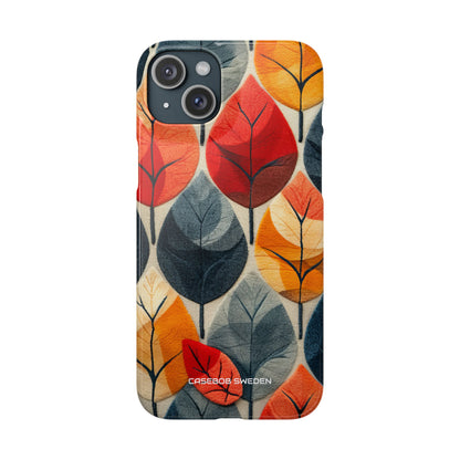 Autumn Leaf Design - Slim iPhone 15 Phone Case