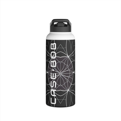 White Mandala Radiance - Stainless Steel Water Bottle