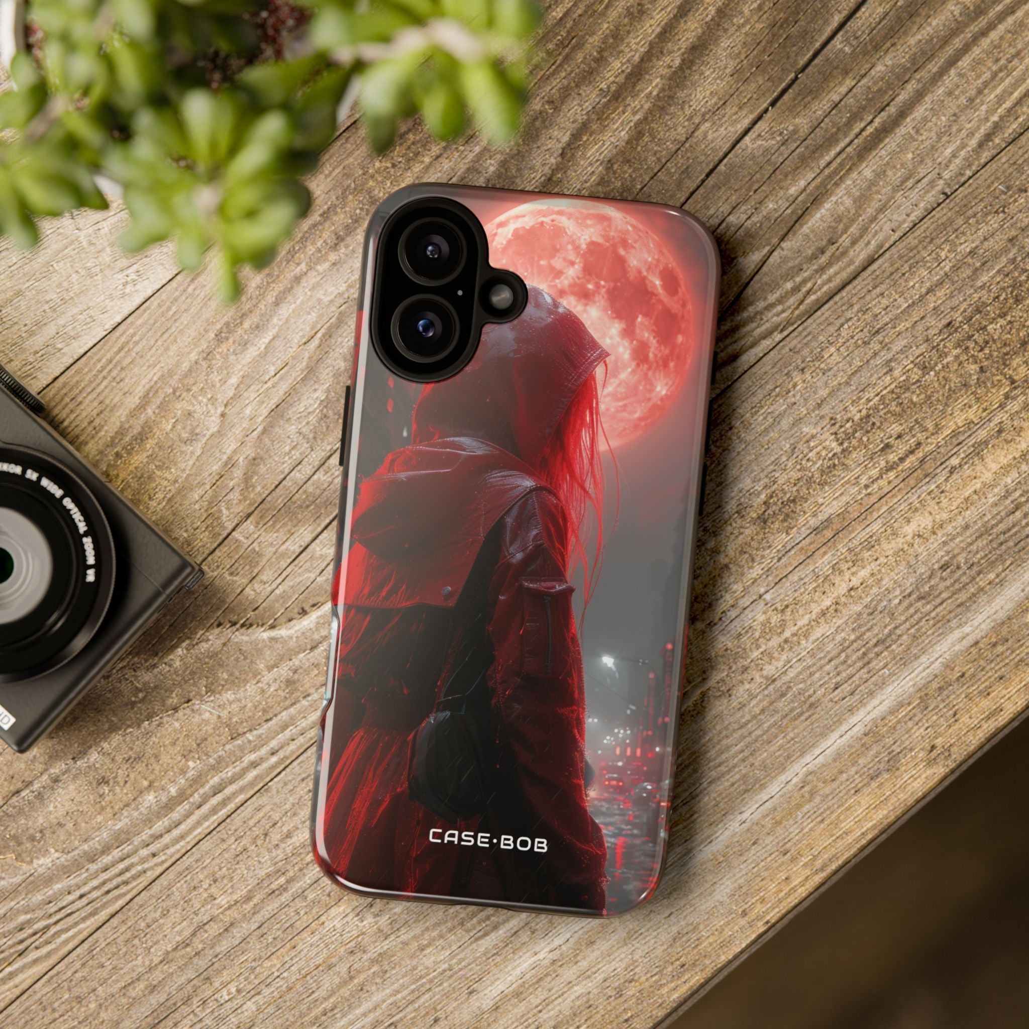 Red Hood Moon iPhone 16 Plus Case - Tough