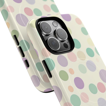 Playful Pastel Polka Dots - Tough + MagSafe® iPhone 16 Phone Case