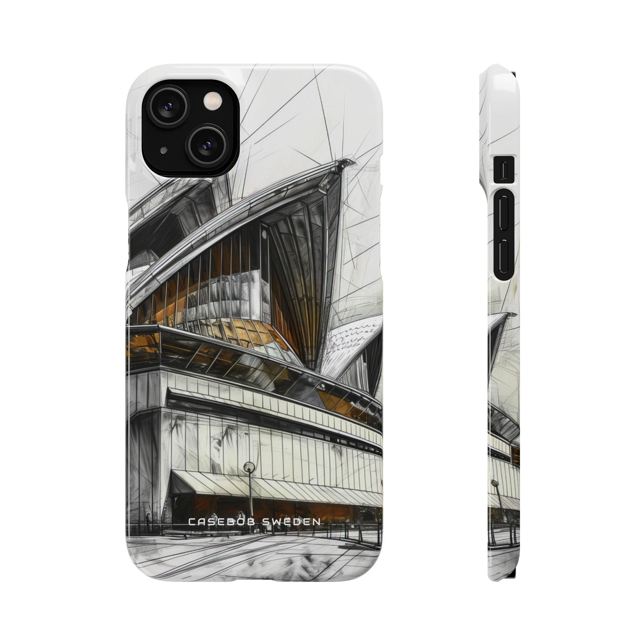 Architectural Curves in Line Formation iPhone 14 - Slim Phone Case