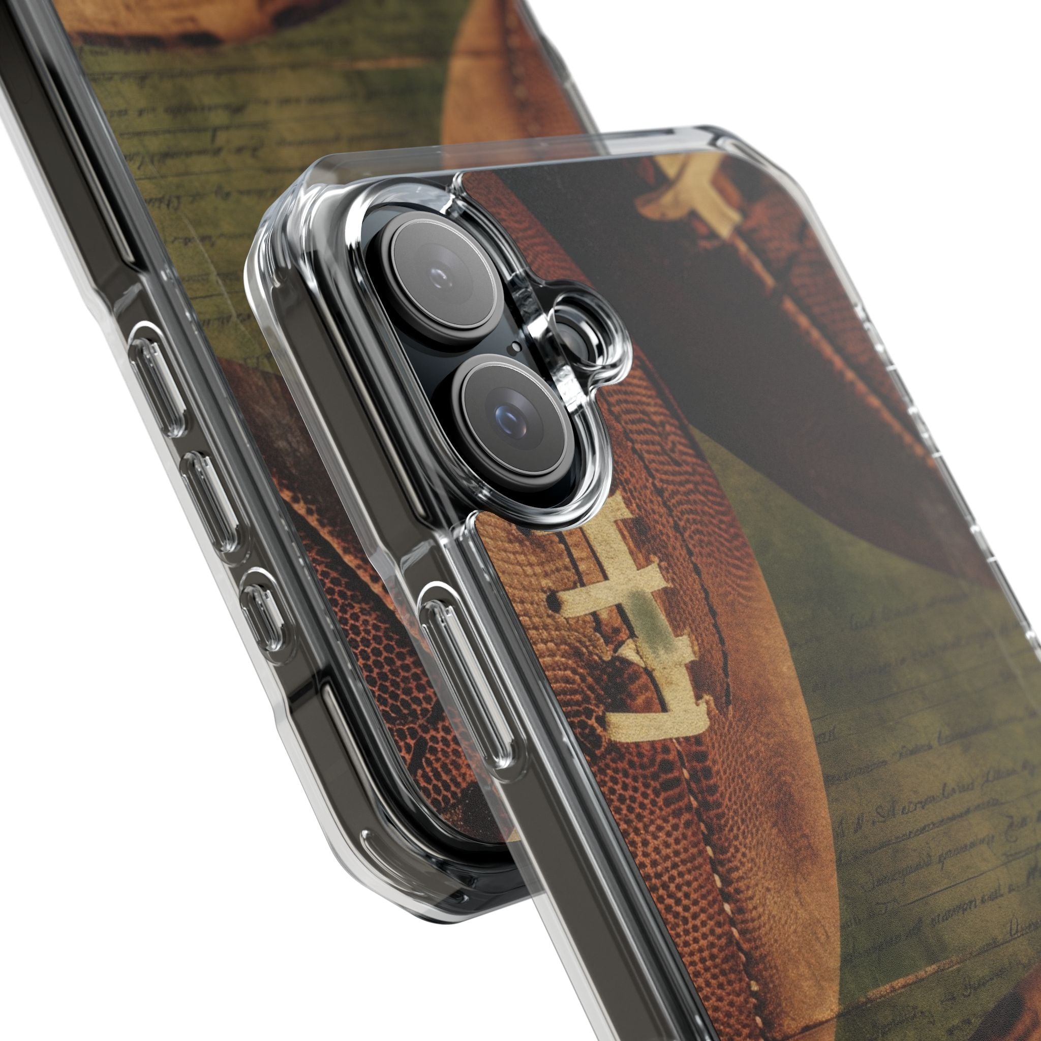 Vintage Football Textures iPhone 16 - Impact Clear+