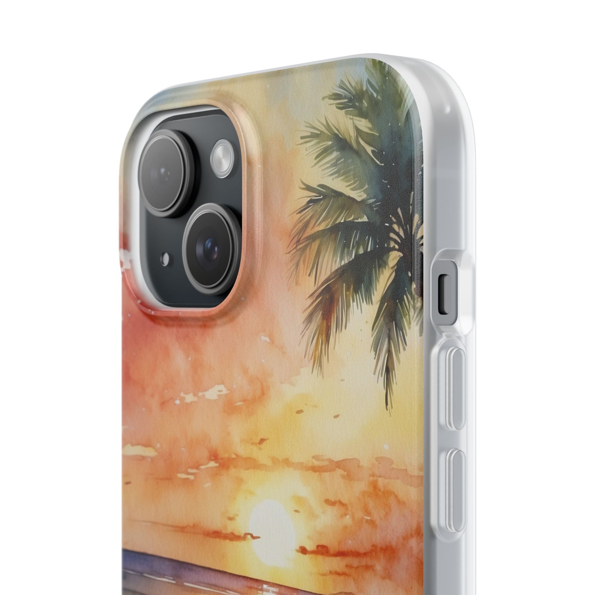 Sunset Palm iPhone 15 Case - Soft