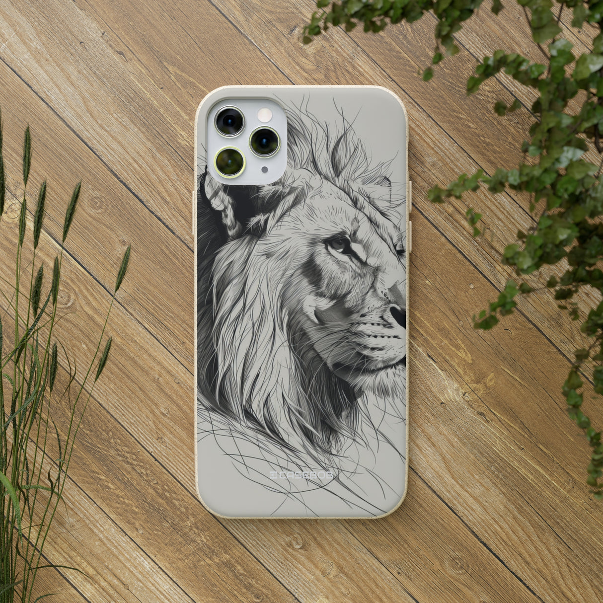 Majestic Linework Lion | Biodegradable Phone Case