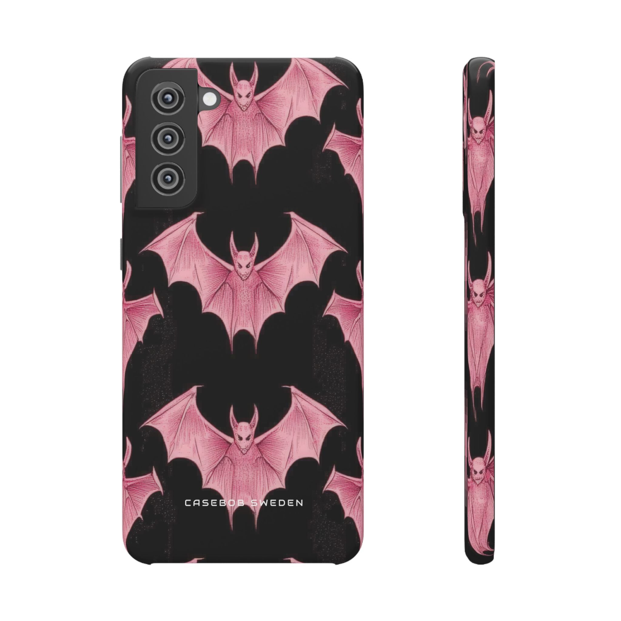 Gothic Pink Bats Aflame Samsung S21 - Slim Phone Case