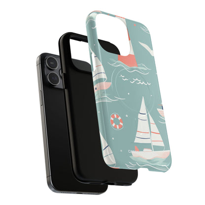 Lighthouse Nautical Charm - Tough + MagSafe® iPhone 15 Phone Case