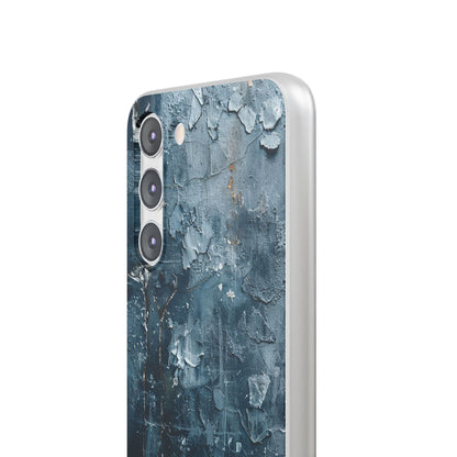 Weathered Blue Tapestry with Cracked Layers Samsung S23 - Flexi Phone Case