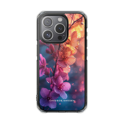 Surreal Flower Harmony iPhone 15 - Clear Impact Phone Case