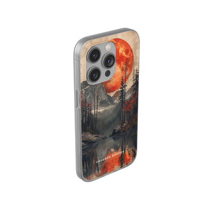 Celestial Glow Over Reflective Landscape iPhone 14 - Flexi Phone Case