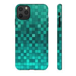 Teal Tones Mosaic - Protective Phone Case