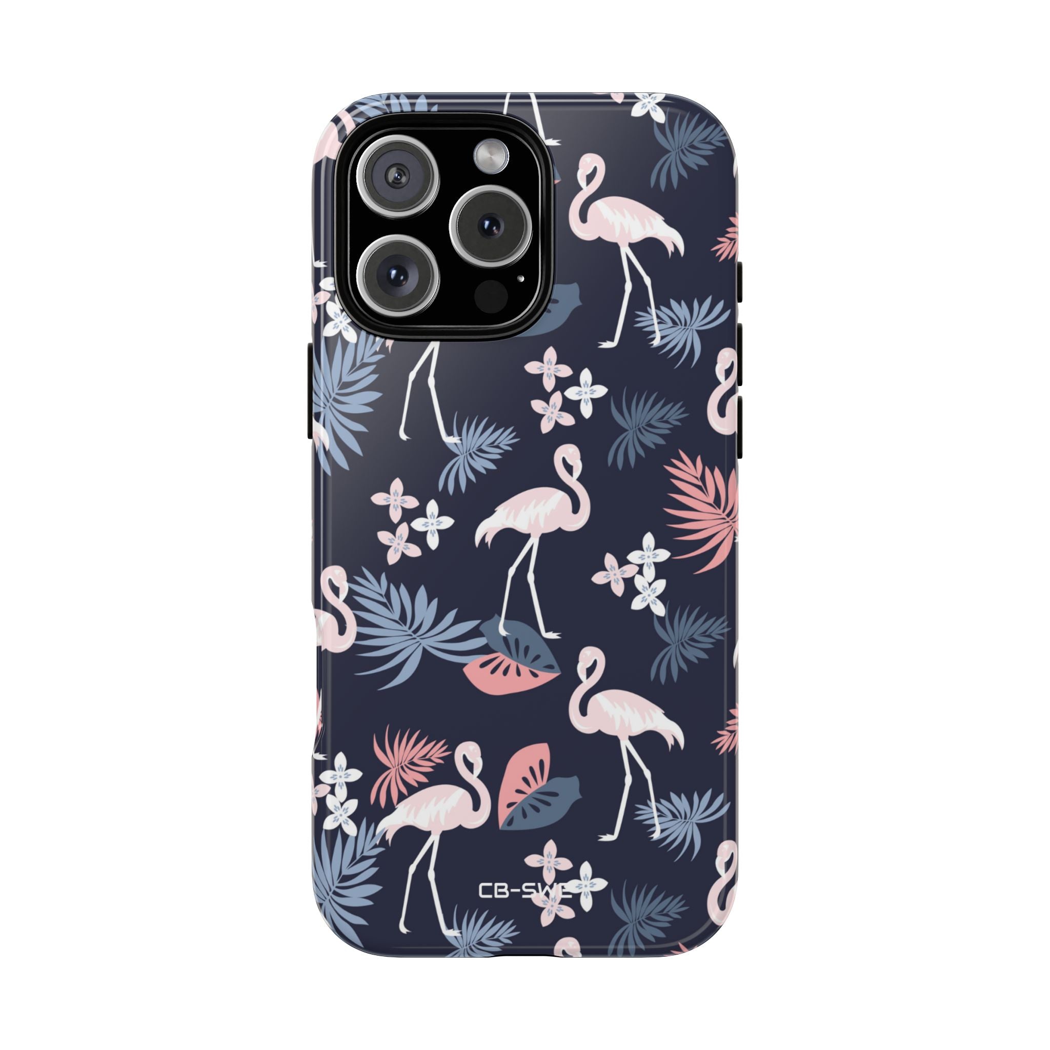 Flamingos Dance Playfully - iPhone Case