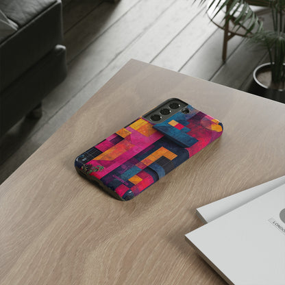 Electric Geometric Vibes - Protective Phone Case