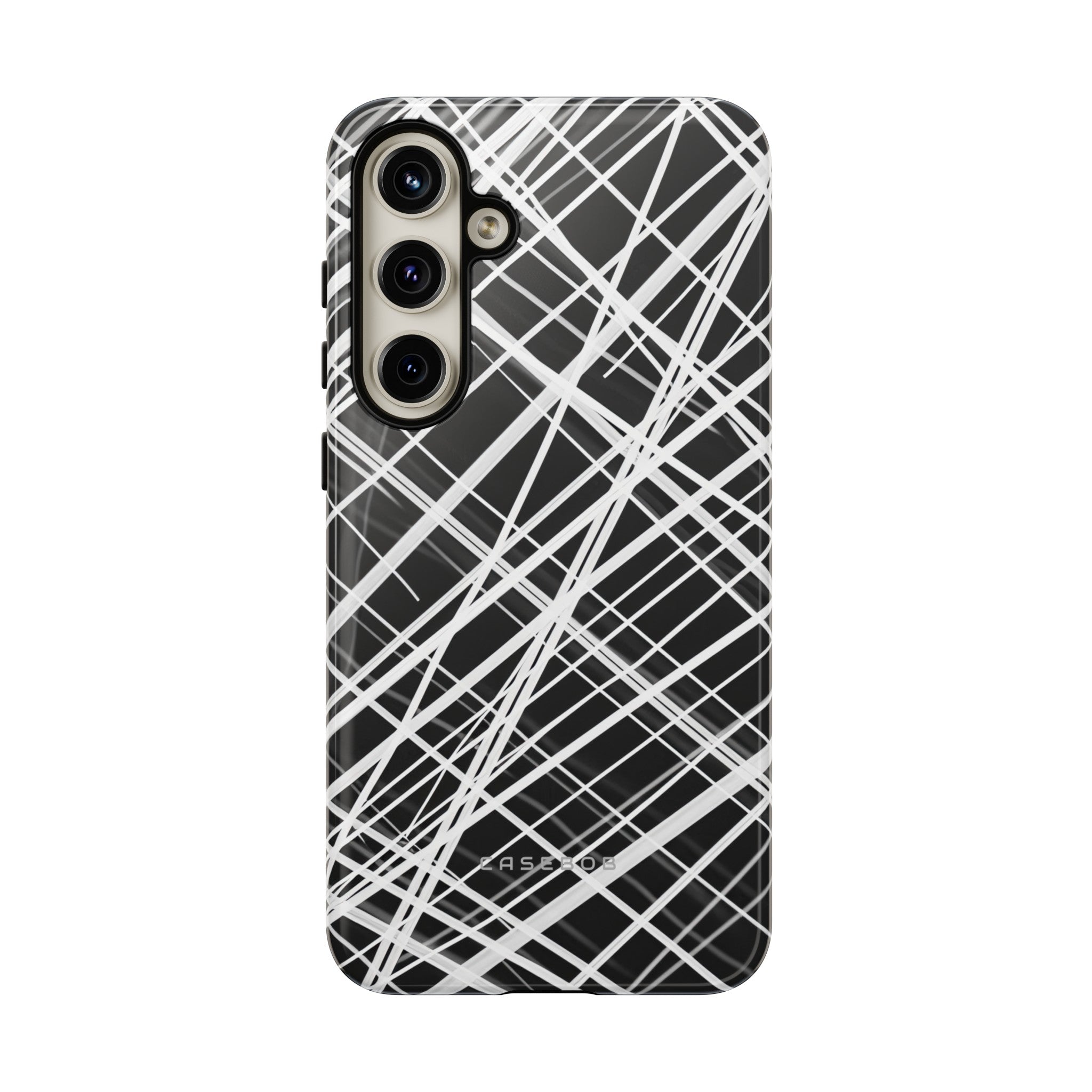 White Line Elegance - Protective Phone Case