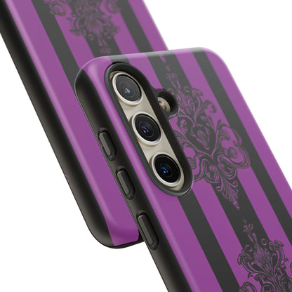 Gothic Elegance with Vertical Stripes and Ornamental Motifs Samsung S24 - Tough Phone Case