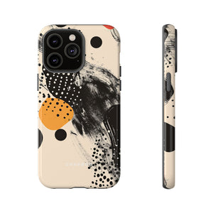 Black Dot Elegance - Protective Phone Case