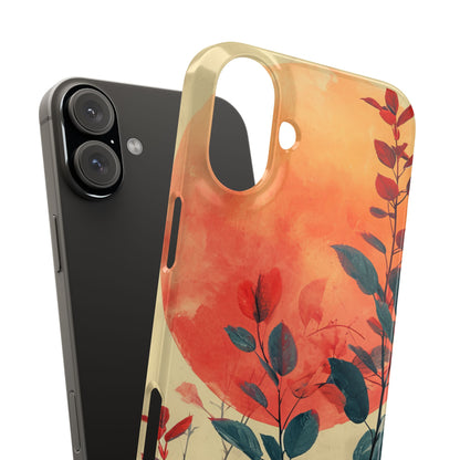 Orange Sun Harmony - Slim iPhone 16 Phone Case