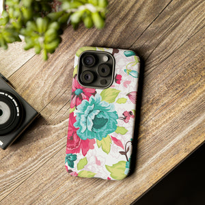 Vintage Flowers Pattern iPhone case (Protective) - Protective Phone Case