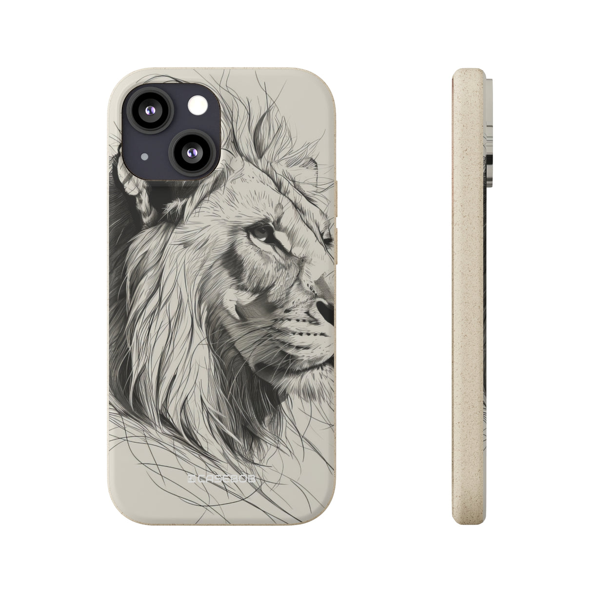 Majestic Linework Lion | Biodegradable Phone Case