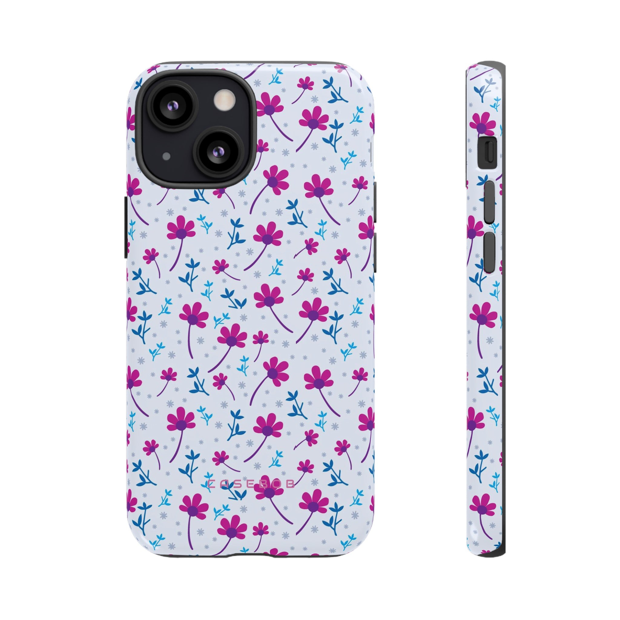 Purple Flower Pattern - Protective Phone Case