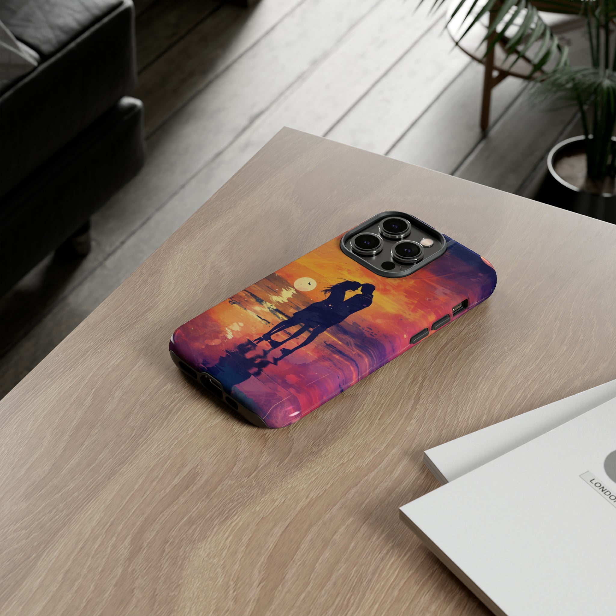 Seaside Sunset Embrace - Protective Phone Case