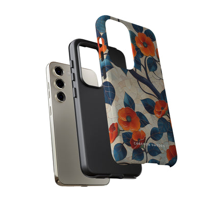 Orange Blossoms Mosaic Harmony Samsung S23 - Tough Phone Case