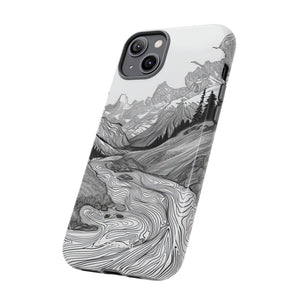 Monochrome Serenity | Protective Phone Case for iPhone