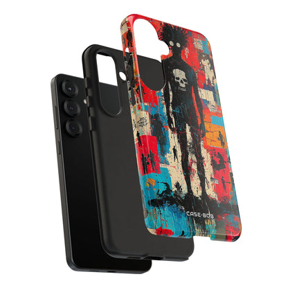 Spiky Skull Silhouette Samsung S25 Plus Case - Tough