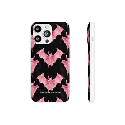 Gothic Pink Bats Aflame iPhone 13 - Flexi Phone Case