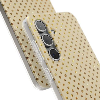 Gold Sparkle Grid Samsung S24 Case - Soft