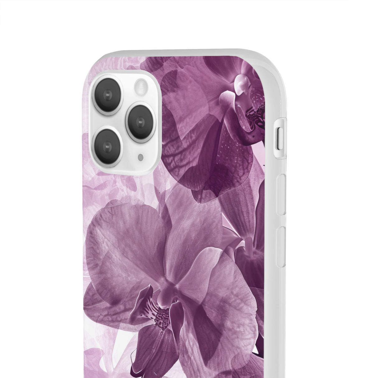 Strahlendes Orchideen-Design | Handyhülle für iPhone (flexible Hülle) 