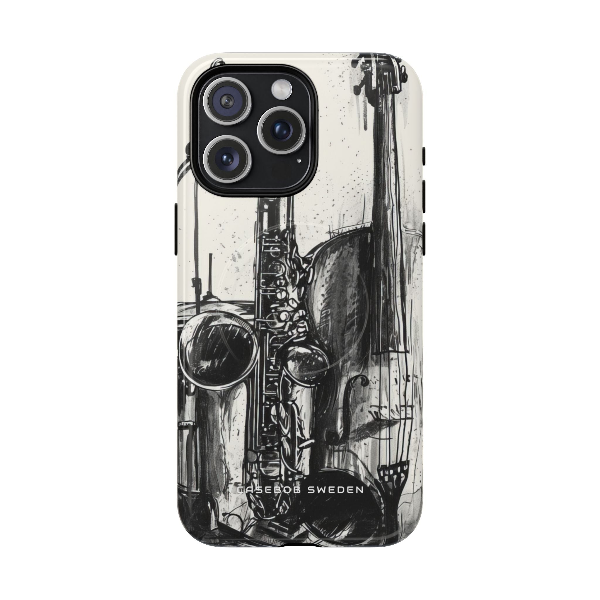 Jazz Instrument Line Symphony iPhone 15 | Tough+ Phone Case