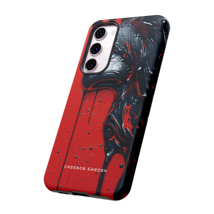 Textured Crimson Bloom Samsung S23 - Tough Phone Case