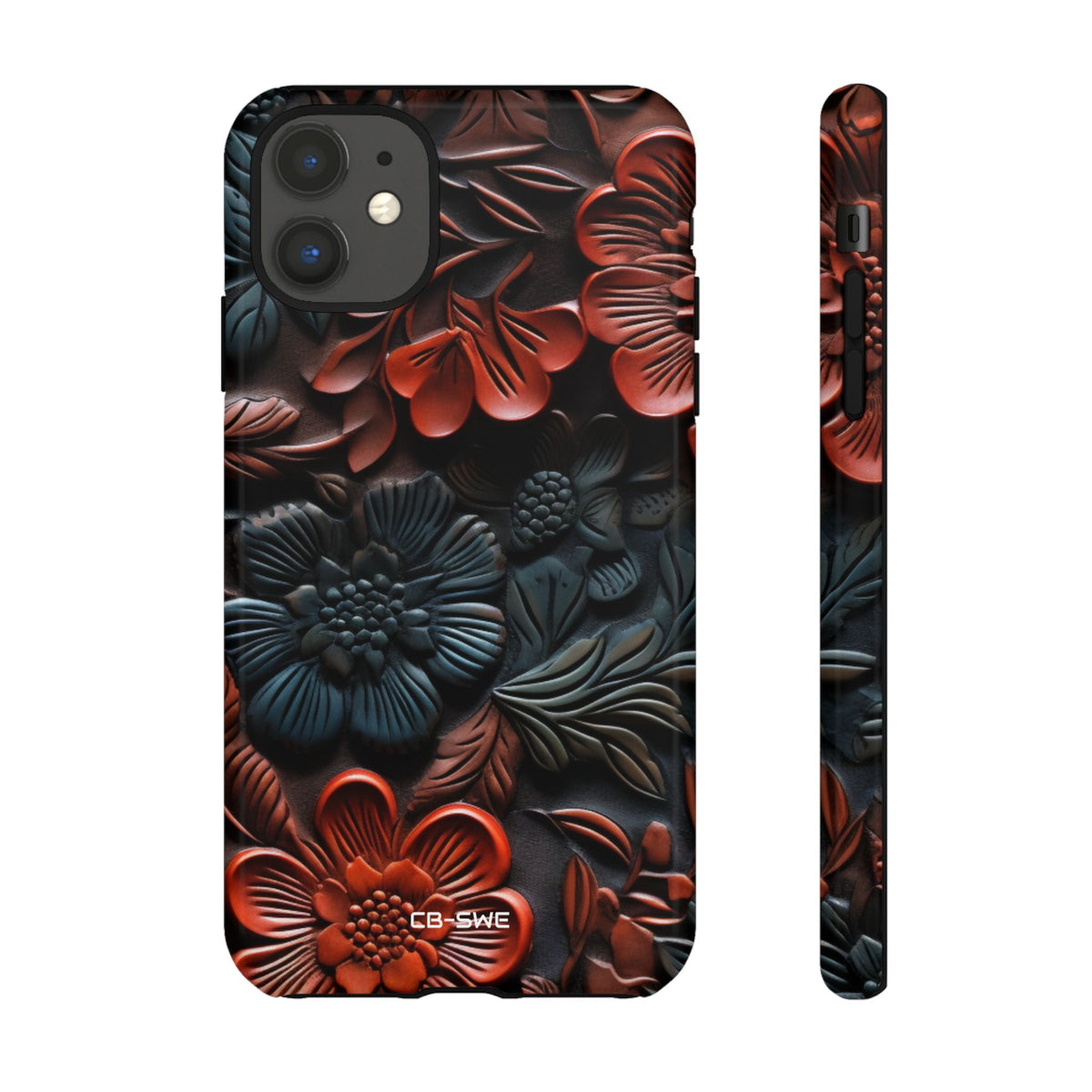 Sculpted Floral Elegance - iPhone Case