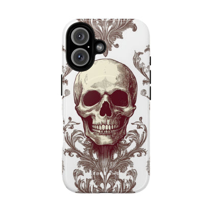 Gothic Skulls and Ornate Foliage iPhone 16 | Tough+ Phone Case