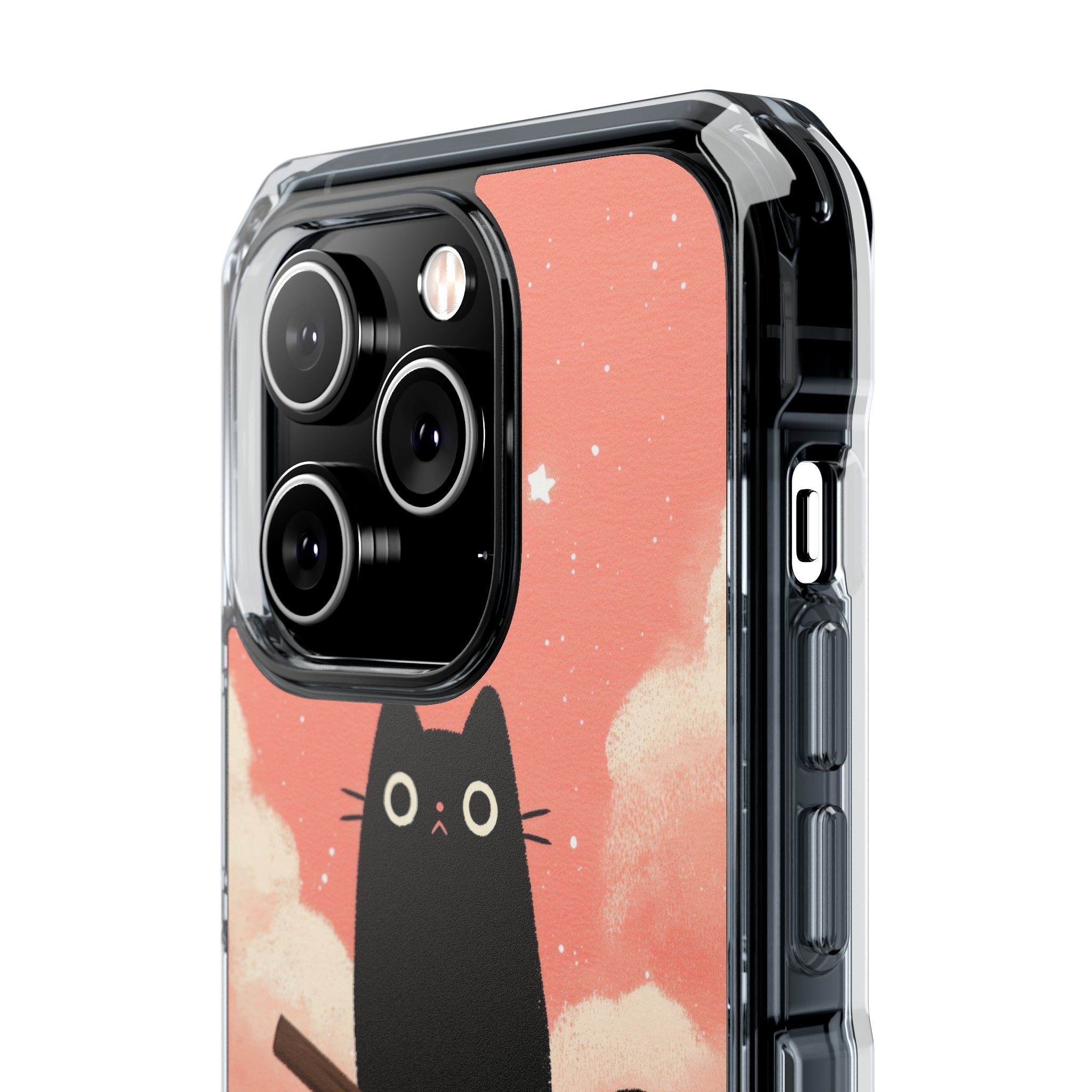 Cat Rides Broom iPhone Case - Impact
