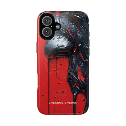 Textured Crimson Bloom iPhone 16  Tough+ Phone Case